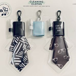 Cleaning Cloths - 3 Count Includes hook an empty 2 ml Spray Bottle